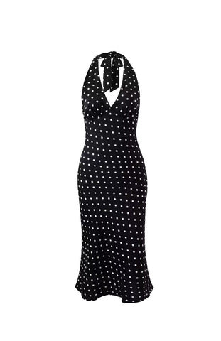Gloria Polka Dot Halter Dress Black - Black Coral Black Coral xo Gloria Polka Dot Halter Dress Black - Black Coral Black Coral xo