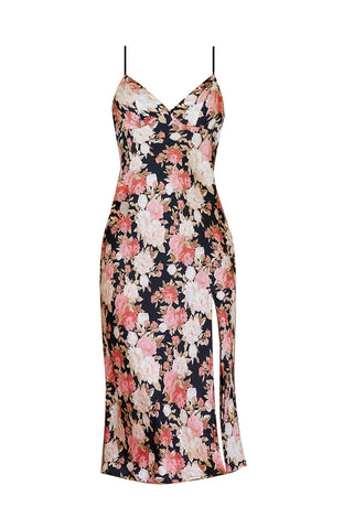 Queen of Hearts Floral Midi Dress