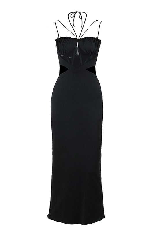 Noir Siren Maxi Cutout Dress