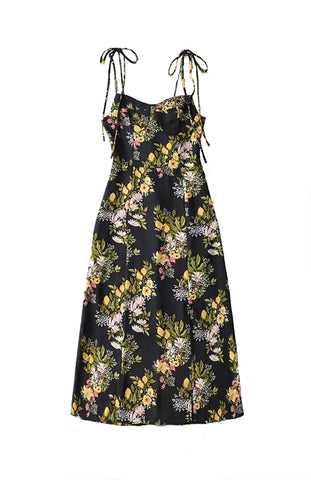 High Tea Party Floral Maxi Dress