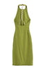 Green with Envy Halter Maxi Dress