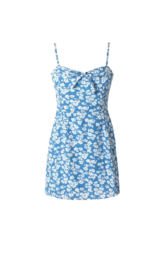 Lyana Floral Mini Dress Blue