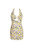 Sunshine Blooms Floral Mini Dress Yellow
