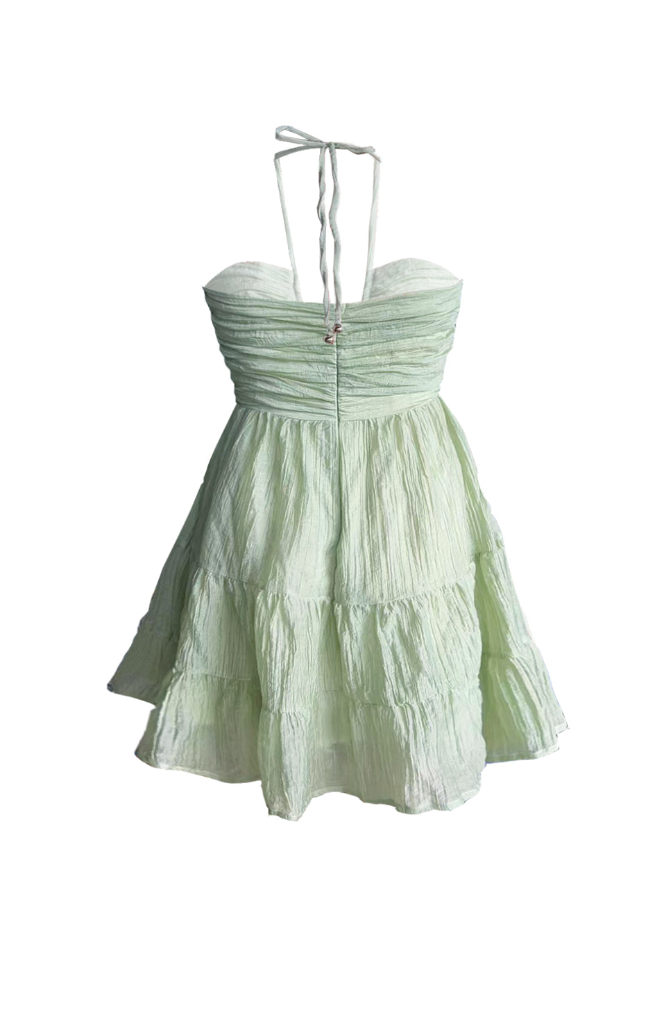 Vera V-Neck Mini Dress Green