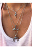 Silver Palm Tree & Whale Tail Necklace