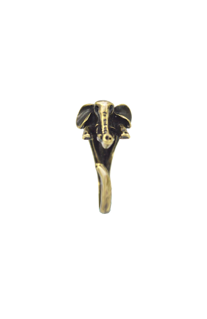 Elephant Antique Bronze Ring